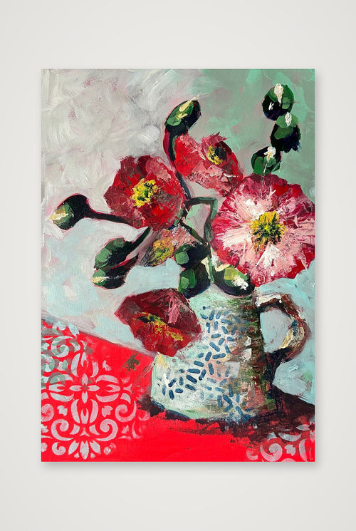 FLOWER JUG No.1 print for blocks — 58×84cm, 23×33" Print only