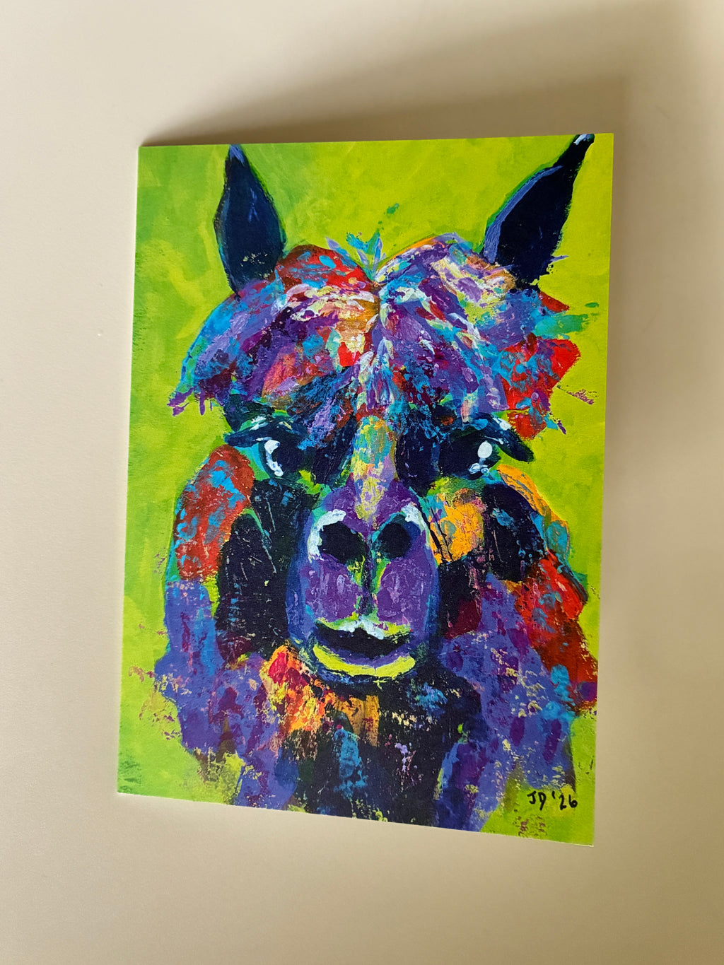 FINE ART GREETINGS CARD | ALPACA CARD